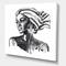Designart - Portrait of African American Woman XII - Modern Canvas Wall Art Print